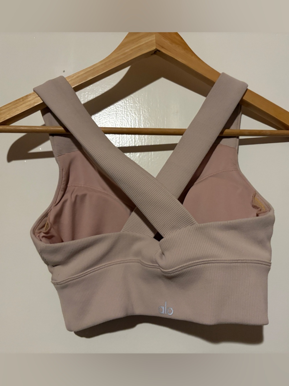 ALO Yoga Blush Pink Crisscross Sports Bra - Picture 2 of 4